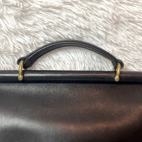 Coach Vintage Willis Unisex Leather Messenger Crossbody Shoulder Bag 9927 Black - Picture 5 of 17